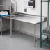 Thumbnail image #2 for Eagle Group Straight Clean Dishtable, 24 x 30 Inch, Left-to-Right, 16/304 Stainless Steel Top