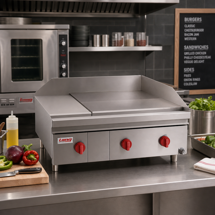 Product image #3 for Lang LG Series Heavy Duty 48-Inch Electric Countertop Griddle with 30-Inch Extended-Depth Plate