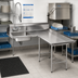 Thumbnail image #2 for Advance Tabco 107-Inch Right-Hand L-Shaped Dishlanding Soil Dishtable with Pre-Rinse Sink, 16/304 Stainless Steel