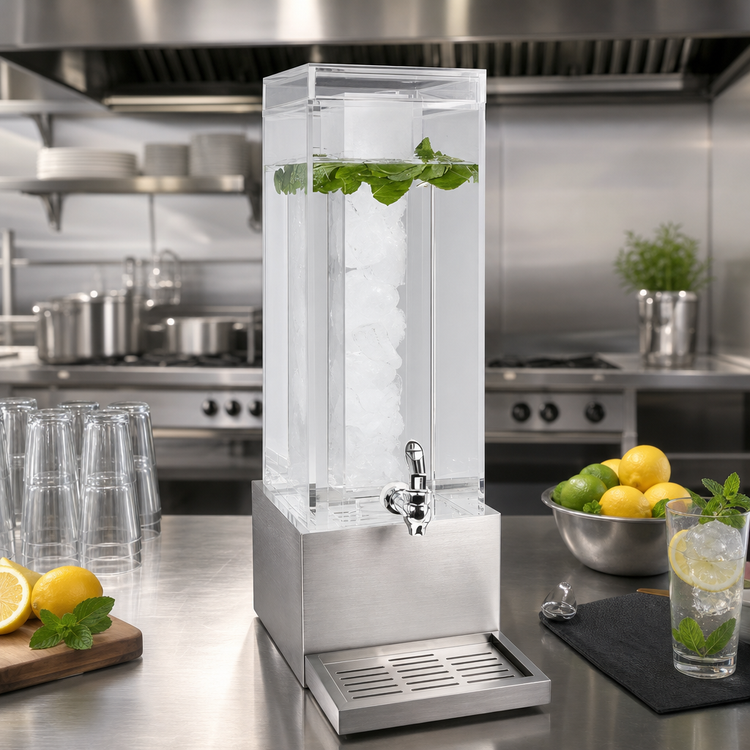 Product image #2 for Aspen 3 Gallon Single Beverage Dispenser with Center Ice Chamber and Drip Tray