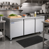 Thumbnail image #2 for Aurora 72-Inch Three-Section Undercounter Reach-In Refrigerator, Rear-Mounted Self-Contained, Solid Doors