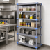 Thumbnail image #2 for Quantum Millenia 5-Shelf Solid Polymer Stationary Starter Shelving Unit, 48W x 21D x 62H, Gray