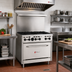 Thumbnail image #3 for Wolf WX36-6BN WX Series 36-Inch Natural Gas Commercial Range with 6 Open Burners and Standard Oven
