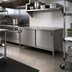 Thumbnail image #2 for John Boos 60 x 30 Inch Stainless Steel Enclosed Work Table with Sliding Door Cabinet Base