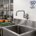 Thumbnail image #2 for T&S Brass B-0212-F05 Single-Hole Single-Temperature Wall-Mount Pantry Faucet with 6-Inch Swing Nozzle