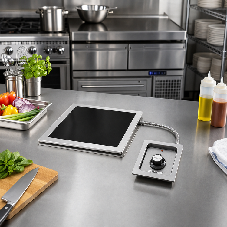 Product image #2 for Wells HC-1256 Built-In Electric Glass-Ceramic Hotplate, 14-3/4 Inch, 1 Burner