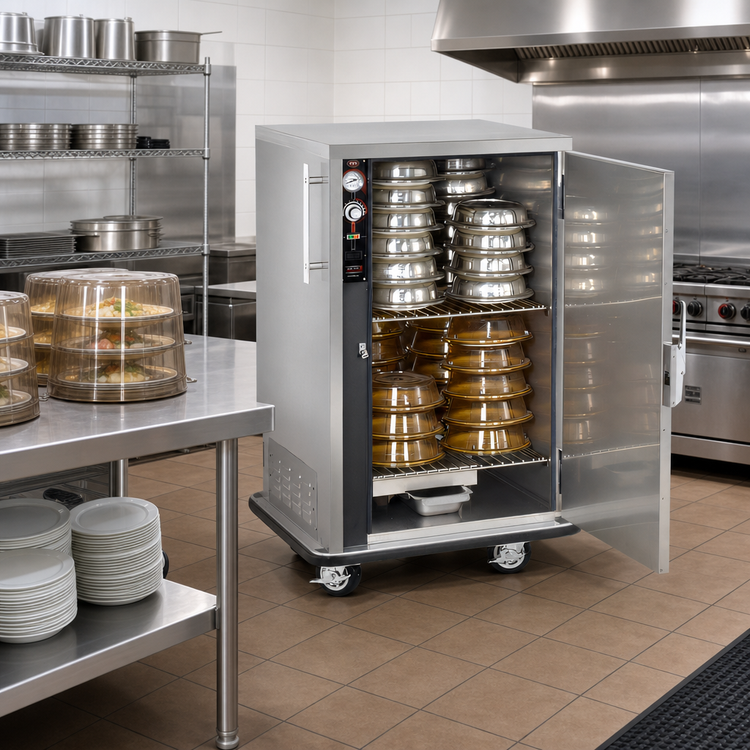 Product image #3 for FWE P-Series P-48 Mobile Heated Banquet Cart, 1 Compartment, 40-48 11-Inch Covered Plate Capacity