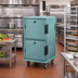 Thumbnail image #3 for Cambro Ultra Camcart® Non-Electric Front-Loading Double-Compartment Insulated Food Pan Cart, Security Package, Slate Blue