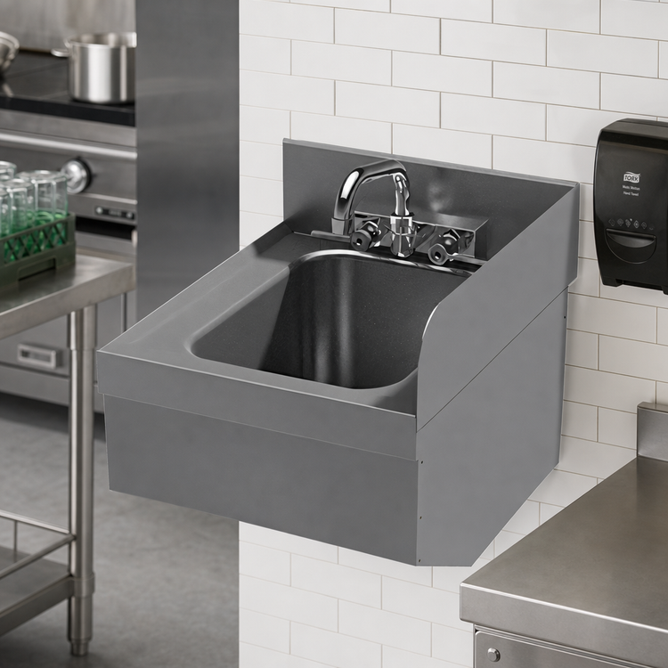 Product image #2 for Advance Tabco Prestige SU-25R Right Welded Side Splash for 25-Inch Bar Sink Units
