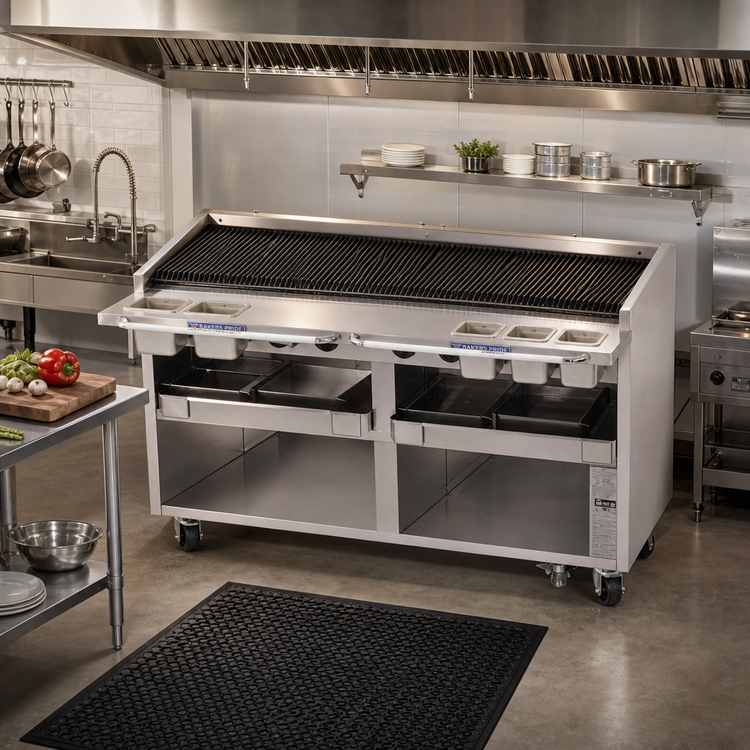 Product image #2 for Bakers Pride Dante Series 60-Inch Floor Model Gas Radiant Charbroiler