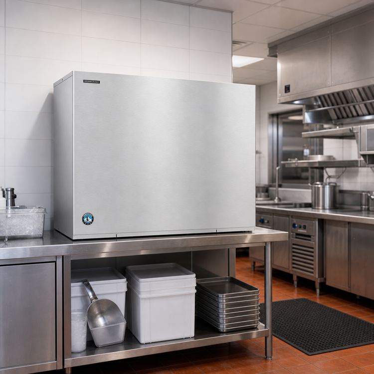 Product image #3 for Hoshizaki KM-2200SWJ3 48" Water-Cooled Stackable Cube-Style Ice Maker with 2221 lb Crescent Cube Production