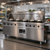 Thumbnail image #2 for Imperial 174-Inch 6-Burner Gas Wok Range with Water-Cooled Top and Built-In Drain System