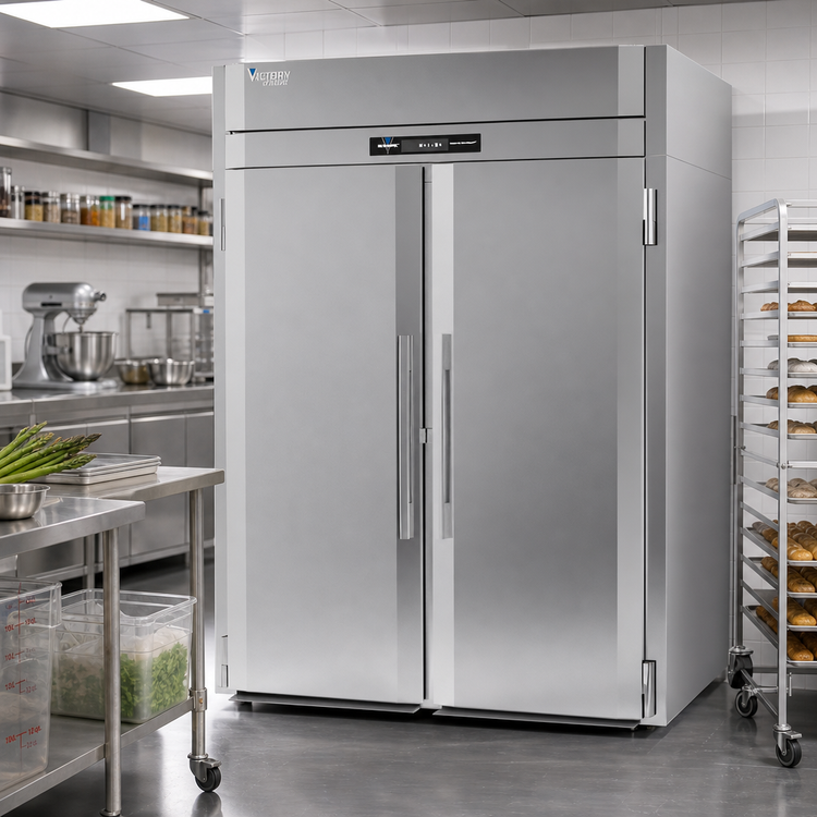 Product image #2 for Victory UltraSpec FIS-2D-S1-PT-XH-HC Two-Section Roll-Thru Extra High Freezer