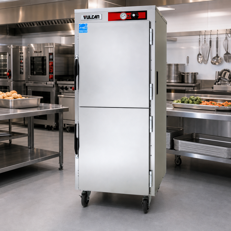 Product image #3 for Vulcan VBP7ES Mobile Heated Holding/Transport Cabinet, Institutional Series, 7 Sheet Pan / 14 Hotel Pan Capacity