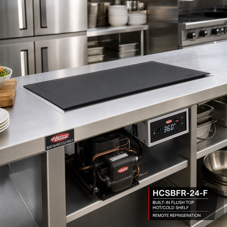 Product image #2 for Hatco HCSBFR-24-F Built-In Flush Top Hot/Cold Shelf, 24-Inch, Remote Refrigeration