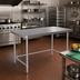 Thumbnail image #2 for 72-Inch x 30-Inch 18 Gauge Stainless Steel Flat Top Work Table with Open Base