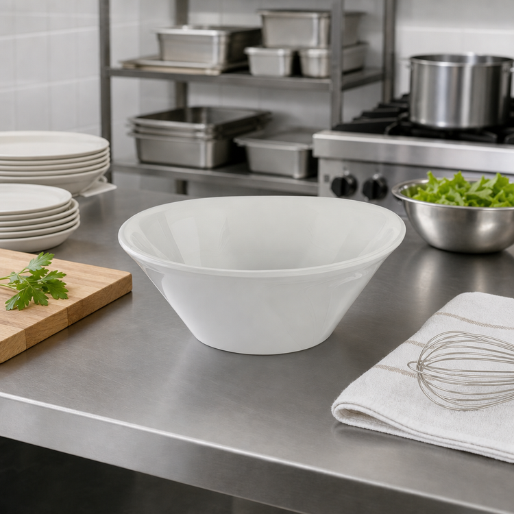 Product image #2 for Stadia® 32 oz Oblong Melamine Bowl, 8 Inch, Greige