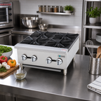 Thumbnail image #2 for Hurakan by Equip.me 24-Inch Heavy Duty Countertop Gas Range with 4 Open Burners