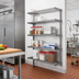 Thumbnail image #2 for Eagle Valu-Master 42-Inch W x 18-Inch D x 63-Inch H 4-Tier Add-On Wire Shelving Unit, Pewter Gray Epoxy Finish