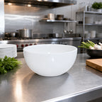 Thumbnail image #2 for Crestware Alpine White AL28 24 oz Round Ceramic Rice Bowl, 5-7/8" Diameter, Vitrified, Oven and Microwave Safe Case of 3