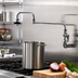 Thumbnail image #2 for T&S Brass Single-Hole Deck Mount Pot Filler Faucet with 18-Inch Double-Joint Swing Nozzle