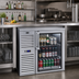 Thumbnail image #2 for Krowne Royal Series 36-Inch Pass-Thru Refrigerated Back Bar Cooler, Two-Section, Self-Contained, Left-Mounted Refrigeration