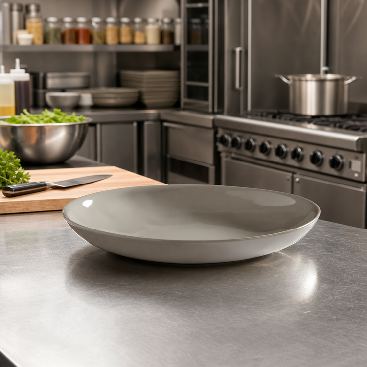 Product image #3 for American Metalcraft Crave Collection 20 oz. Round Coupe Melamine Bowl, Shadow
