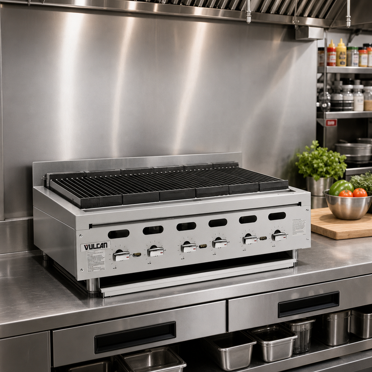 Product image #2 for Vulcan Achiever VACB36 36-Inch Countertop Gas Charbroiler, 6 Burners, 102,000 BTU