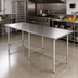 Thumbnail image #2 for 84-Inch x 24-Inch Stainless Steel Work Table with Open Base and Adjustable Bullet Feet