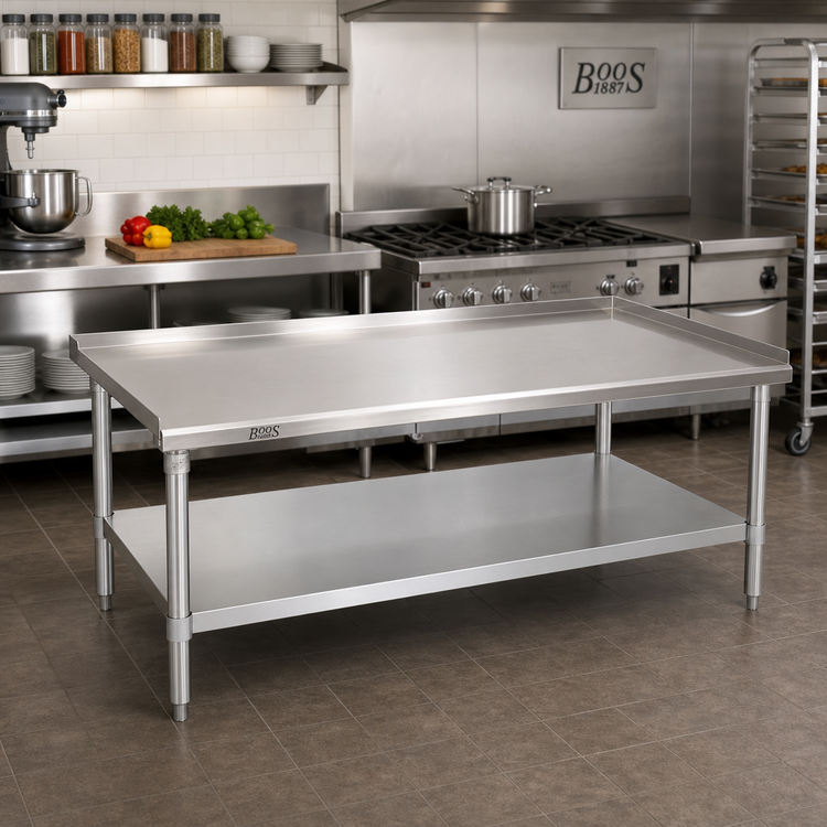 Product image #2 for John Boos Stallion Stainless Steel Equipment Stand with Adjustable Undershelf, 48 x 30 x 24 Inches