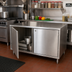 Thumbnail image #2 for BK Resources Dual Access Stainless Steel Chef Table Cabinet Base with Hinged Doors, 36 x 24 x 34-3/4 Inches
