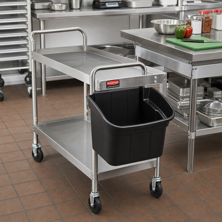 Product image #2 for Rubbermaid Commercial Products 4-Gallon Black Utility Bin for Carts