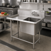 Thumbnail image #2 for John Boos Pro-Bowl 1-Compartment Sink with Left Drainboard, 16-Gauge Stainless Steel, 46-3/16 x 23-1/2 x 44-1/16 Inches