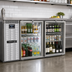 Thumbnail image #2 for Continental Refrigerator BB59NSSGDPT 59-Inch Four Glass Door Pass-Thru Back Bar Cooler