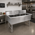 Thumbnail image #2 for John Boos 3B244 B-Series 3-Compartment Stainless Steel Sink with 10-Inch Backsplash