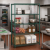 Thumbnail image #2 for Quantum Stationary Wire Shelving Starter Kit, 54 in. W x 18 in. D x 74 in. H, Green Epoxy Antimicrobial Finish, 600 to 800 lb. Capacity