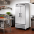Thumbnail image #2 for Two-Section Bottom-Mounted Reach-In Solid Swing Door Stainless Steel Refrigerator