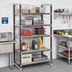 Thumbnail image #2 for Cambro Camshelving Elements XTRA 5-Tier Stationary Starter Unit, 18 x 30 x 64 Inches, Vented, Speckled Gray