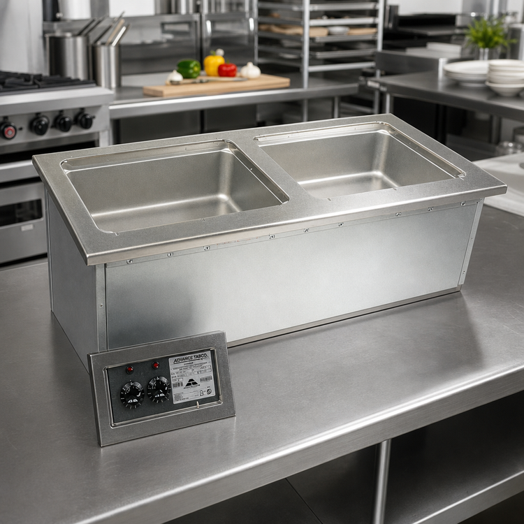 Product image #2 for Advance Tabco Slim Series Drop-In Sealed Electric Hot Food Well Unit with 2 Full-Size Wells, 208/240V
