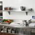 Thumbnail image #2 for Advance Tabco 96 Inch Wall-Mounted Stainless Steel Shelf, 10 Inch Deep, 16 Gauge, Satin Finish