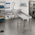 Thumbnail image #2 for Advance Tabco Spec-Line L-Shaped Right-Hand Island Soil Dishtable with Pre-Rinse Sink, 107-Inch Long, 14 Gauge 304 Stainless Steel