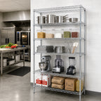 Thumbnail image #2 for Eagle Group EAGLEbrite A5-74-2172Z 5-Tier Add-On Wire Shelving Unit, 72W x 21D x 74H, Zinc Finish