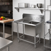 Thumbnail image #2 for John Boos Pro-Bowl 1-Compartment Stainless Steel Sink with 30-Inch Left Drainboard, 20 x 20 x 12-Inch Bowl, 10-Inch Backsplash
