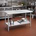 Thumbnail image #2 for Duke 30 x 24 Inch Stainless Steel Work Table with Undershelf, Flat Top