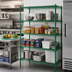 Thumbnail image #2 for Steel Works Stainless Heavy Duty 4-Tier Wire Shelving Unit, 24 x 48 Inches, Green Epoxy Coated