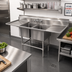 Thumbnail image #2 for Spec-Master FN Series Coved Corner Two-Compartment Stainless Steel Sink with 30-Inch Left Drainboard