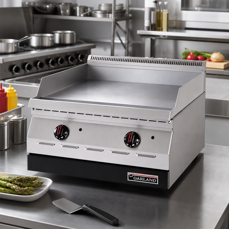 Product image #2 for Garland Designer Series 24-Inch Countertop Gas Griddle with Polished Steel Plate