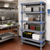 Thumbnail image #2 for Quantum Millenia 5-Shelf Solid Polymer Shelving Starter Unit with Dunnage Stand, 54 in W x 24 in D x 74 in H