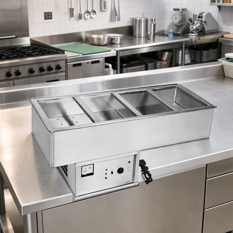 Product image #2 for Atlas Metal WCM-HP-5 5-Pan Hot/Cold Drop-In Food Well