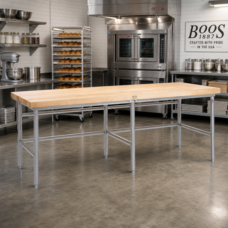 Product image #2 for John Boos Stainless Steel Baker's Table Frame for 120 x 48 Inch Top